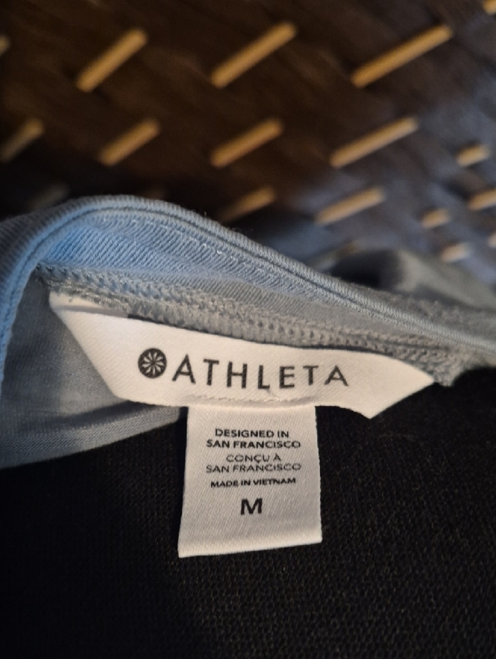 Athleta Light Blue Long Sleeve Draped Crossover Tee - Picture 2 of 8